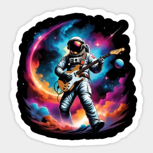 Astronaut Guitar Player Sticker